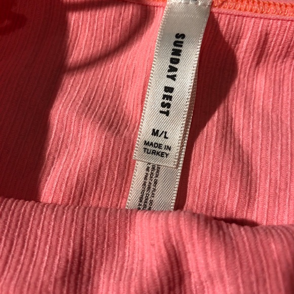 Aritzia hot pink tank top bodysuit - Picture 2 of 2